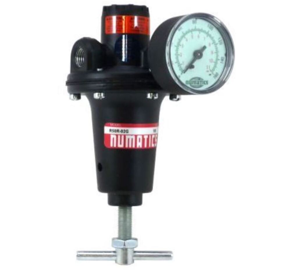 R50R-03G NUMATICS/AVENTICS HIGHFLOW REGULATOR<BR>50 SERIES 3/8" NPT 0-125PSI, GAUGE